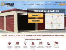 Tablet Screenshot of dakotalandstorage.com